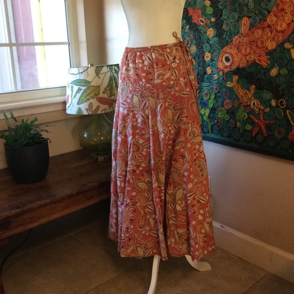 Lucky Brand Cotton Maxi Skirt Xl 